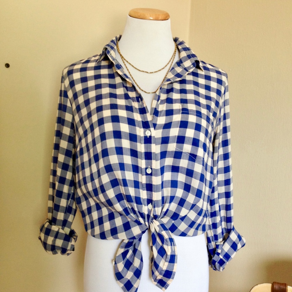 J. Crew Ultra Soft Gingham Button Down Shirt